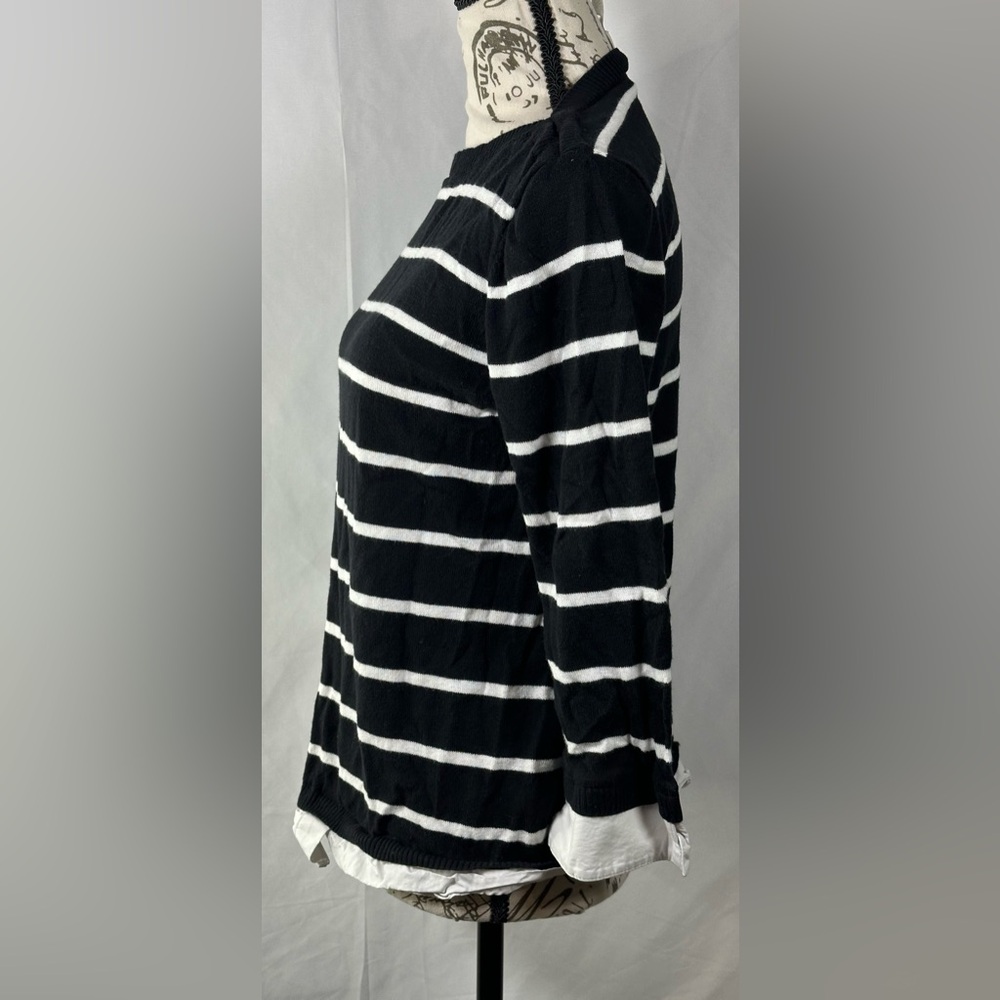 Chico's Black and White Women's Blouse - Picture 3 of 10